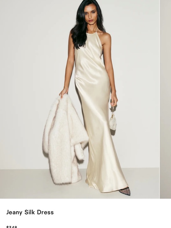 Reformation Dresses & Skirts - Reformation Jeany Silk Dress Ivory - Size S